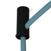 Kép 1/2 - Creative-Cables Decentralizer, Black ceiling hook and stop for fabric cable DCS01NER kábelrögzítő fekete műanyag