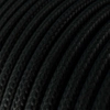 Kép 2/3 - Creative-Cables Round Electric Cable covered by Rayon solid color fabric RM04 Black CREATIVEC-XZ3RM04 elektromos kábel