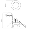 Kép 3/3 - Astro Minima 1249002 Álmennyezetbe Építhető Lámpa Fehér Fém