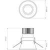 Kép 2/2 - Astro Minima 1249005 Álmennyezetbe Építhető Lámpa Fehér Fém