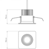 Kép 2/2 - Astro Vetro 1254014 álmennyeztebe építhető Lámpa Fehér Fém