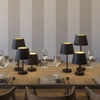 Kép 4/5 - Impero szövet lámpabúra E27-es rögzítéssel asztali vagy fali lámpához - Made in Italy fekete cinette