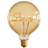 Kép 1/9 - Arany LED-es villanykörte álló lámpához - Globe G125 egyszálas "Love" - ​​5W E27 dekoratív, vintage, szabályozható 2000K