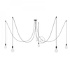 Kép 4/5 - Spider - Suspension with 5 pendants Made in Italy complete with bulbs, fabric cable, and metal finishes