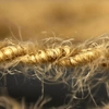Kép 3/6 - Marlene twisted lighting cable covered in hairy-effect fabric Plain Khaki TP13