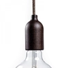 Kép 1/4 - Fa lámpatartó E27 Kit rejtett kábelbilincssel