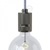 Kép 1/5 - Dupla érvéghüvely mart alumínium E27 lámpatartó készlet