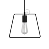 Kép 1/4 - Fém Duedì Base lámpabúra fém lámpatartó borítással és E27 lámpatartóval fekete