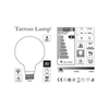 Kép 6/7 - LED Light Bulb Globe G125 Short Filament - Tattoo Lamp® Cuore 4W E27 2700K