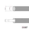 Kép 5/5 - Creative-Tube rugalmas védőcső, Rayon White RM01 szövetburkolat, 20 mm átmérőjű
