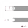 Kép 6/6 - Creative-Tube rugalmas védőcső, Rayon Red RM09 szövetburkolat, 20 mm átmérőjű