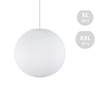 Kép 1/7 - Kézzel készített menetes Sphere Light lámpabúra fehér poliészter XL méret