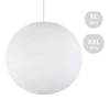 Kép 1/7 - Kézzel készített menetes Sphere Light lámpabúra fehér poliészter XXL Méret
