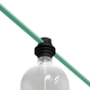 Kép 1/7 - Dupla érvéghüvely fekete hőre lágyuló E27 lámpatartó készlet lámpabúrához és Lumet String Lightshoz
