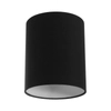 Kép 1/3 - Hengeres szövet lámpabúra E27-es vasalattal - 100% Made in Italy fekete vászon