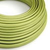 Kép 1/4 - Kerek elektromos kábel műselyem egyszínű anyaggal bevonva - RM32 Kiwi