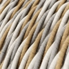 Kép 2/4 -  Csavart jutával, pamuttal és természetes vászonnal borított elektromos kábel TN07