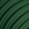 Kép 1/6 - Elektromos kábel String Lights számára, műselyem anyaggal bevonva, Dark Green CM21