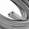 Kép 2/6 - Elektromos Kábel A String Lights Számára, Műselyem Anyaggal Bevont Silver Cm02