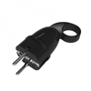 Kép 1/5 - Creative-Cables Schuko comfort 16A 250V Black plug with ring ST16A1NE dugók fekete műanyag