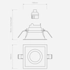 Kép 3/3 - Astro Minima Slimline Square Fixed Fire-Rated Ip65 1249039 Álmennyezetbe Építhető Lámpa Fekete