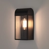Kép 1/4 - Astro Newbury 1339001 fürdőszoba fali lámpa fekete átlátszó fém