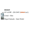 Kép 3/4 - Mantra CUADRAX SN 0004029 falikar szatinált nikkel fém üveg