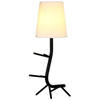 Kép 4/4 - Mantra Centipede 7251 éjjeli asztali lámpa fekete fehér fém szövet