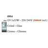 Kép 3/3 - Mantra CUADRAX CHROME GLASS 0954 asztali lámpa króm fém üveg