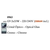 Kép 3/4 - Mantra Cuadrax Chrome Optical Glass 0963 Falikar Króm Fém Üveg