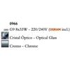 Kép 3/4 - Mantra CUADRAX CHROME OPTICAL GLASS 0966 többágú függeszték króm fém üveg