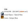 Kép 3/3 - Mantra CUADRAX 1106 többágú függeszték sárgaréz fém üveg