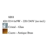Kép 3/3 - Mantra BALI 1211 csillárok nappaliba  sárgaréz   fém