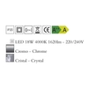 Kép 3/4 - Mantra CRYSTAL LED 4584 modern függeszték  króm   fém