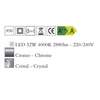 Kép 3/5 - Mantra CRYSTAL LED 4587 egyágú függeszték króm fém