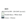 Kép 3/4 - Mantra LOEWE CROMO 4631 csillárok nappaliba króm fehér fém textil