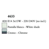 Kép 3/4 - Mantra LOEWE CROMO 4633 csillárok nappaliba króm fehér fém textil
