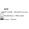 Kép 3/3 - Mantra Loewe Cromo 4638 Állólámpa Króm Fehér Fém Textil