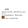 Kép 3/3 - Mantra Loewe Cuero 4730 Csillárok Nappaliba Antik Réz Fehér Fém Textil