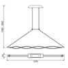 Kép 3/3 - Mantra Sahara Plata 5815 Led Függeszték Ezüst