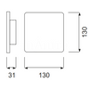 Kép 5/5 - Mantra Bora Bora C0103 Fali Lámpa Fehér Led 