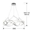 Kép 3/3 - Schuller molly 763950 LED függeszték króm