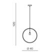 Azzardo Krug AZ-2112 Egyágú függeszték króm króm 1 x E27 max. 40W 120 x 40 cm Azzardo Krug AZ-2112 Egyágú függeszték króm króm 1 x E27 max. 40W 120 x 40 cm
