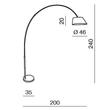 Azzardo Bard AZ-1125 Állólámpa fekete fekete 1 x E27 max. 60W 225 x 200 x 46 cm Azzardo Bard AZ-1125 Állólámpa fekete fekete 1 x E27 max. 60W 225 x 200 x 46 cm