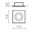 Azzardo Hugo AZ-GM2118S-BK-WH Álmennyezetbe építhető lámpa fekete 1 x GU10 max. 50W 4,2 x 11,5 x 11,5 cm Azzardo Hugo AZ-GM2118S-BK-WH Álmennyezetbe építhető lámpa fekete 1 x GU10 max. 50W 4,2 x 11,5 x 11,5 cm