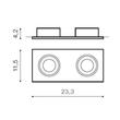 Azzardo Hugo AZ-GM2203S-CH-WH Álmennyezetbe építhető lámpa króm 2 x GU10 max. 50W 4,2 x 23,3 x 11,5 cm Azzardo Hugo AZ-GM2203S-CH-WH Álmennyezetbe építhető lámpa króm 2 x GU10 max. 50W 4,2 x 23,3 x 11,5 cm