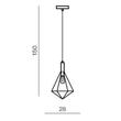 Azzardo Diamond AZ-MD5039-1BK Egyágú függeszték fekete fekete 1 x E27 max. 60W 150 x 28 x 28 cm Azzardo Diamond AZ-MD5039-1BK Egyágú függeszték fekete fekete 1 x E27 max. 60W 150 x 28 x 28 cm