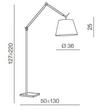 Azzardo Zyta AZ-ML2300-L-BK Állólámpa fekete fekete 1 x E27 max. 60W 220 x 130 x 36 cm Azzardo Zyta AZ-ML2300-L-BK Állólámpa fekete fekete 1 x E27 max. 60W 220 x 130 x 36 cm