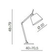 Azzardo Zyta AZ-MT2300-S-WH Éjjeli asztali lámpa fekete fehér 1 x E27 max. 60W 79 x 70,5 x 20 cm Azzardo Zyta AZ-MT2300-S-WH Éjjeli asztali lámpa fekete fehér 1 x E27 max. 60W 79 x 70,5 x 20 cm