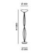 Fabas Luce QUEBEC 3043-10-171 Állólámpa sötétrozsda 1xE27 max. 250W d28x180 cm Fabas Luce QUEBEC 3043-10-171 Állólámpa sötétrozsda 1xE27 max. 250W d28x180 cm